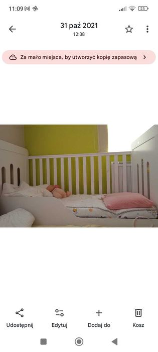 Łóżeczko dziecięce białe Zuza 140x70