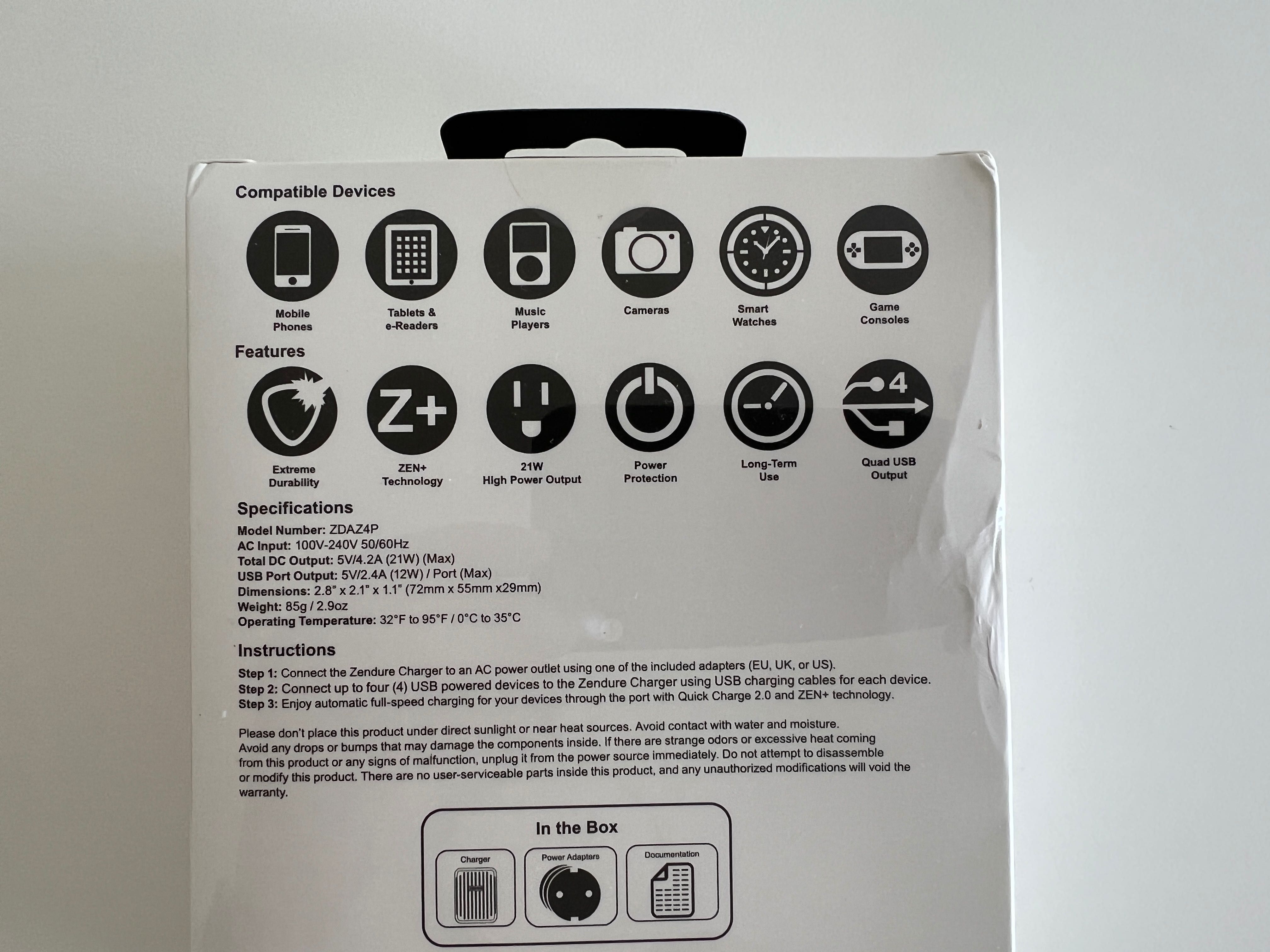 Zendure A-Series 4-Port Charge hub - Até 4 aparelhos