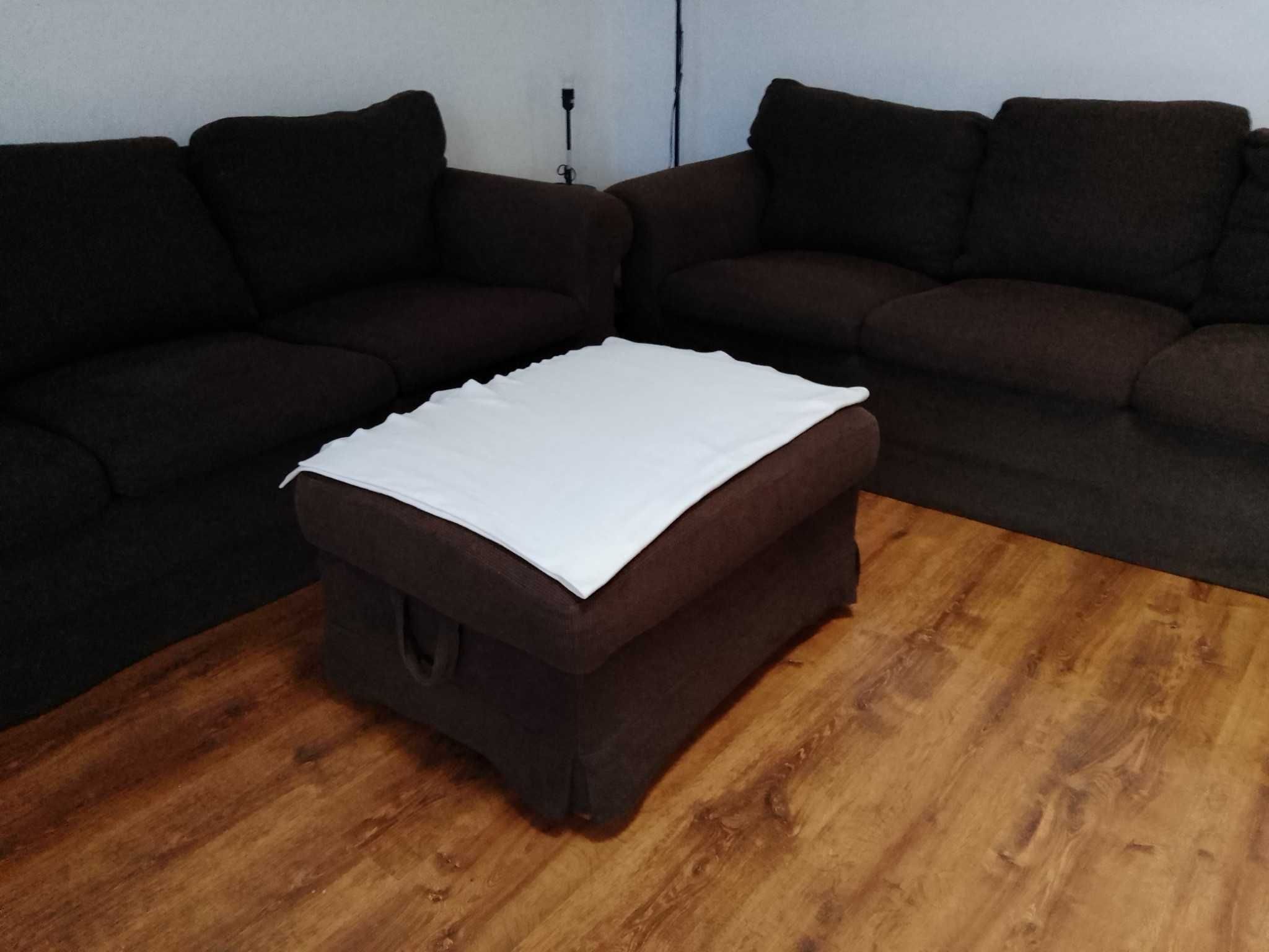 Ikea sofa ektorp x2 + podnóżek