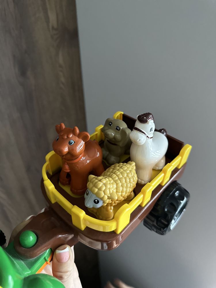 Тракторець Limo Toy з причепом зелений українська озвучка