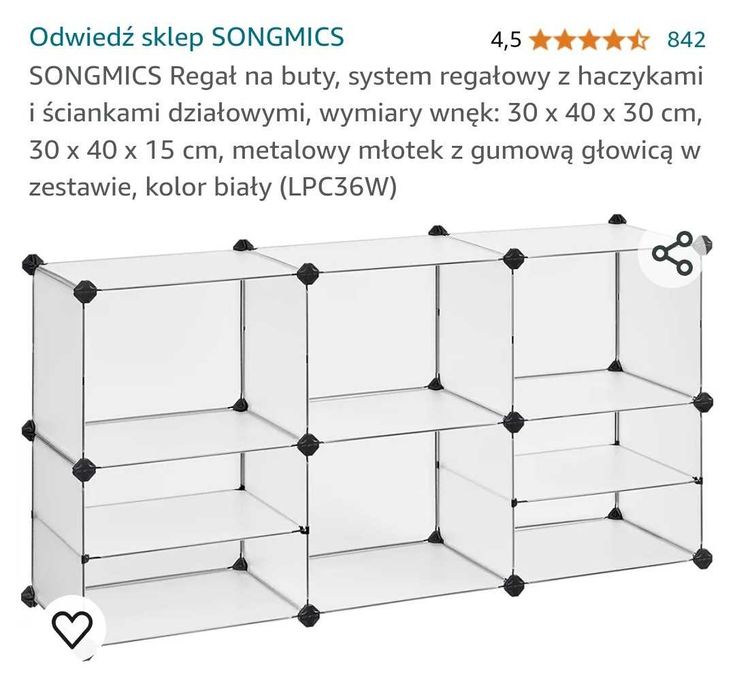 Regał na " buty"