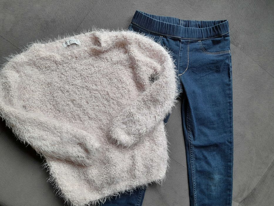 Sweter różowy ciepły, włochacz Reserved r. 110