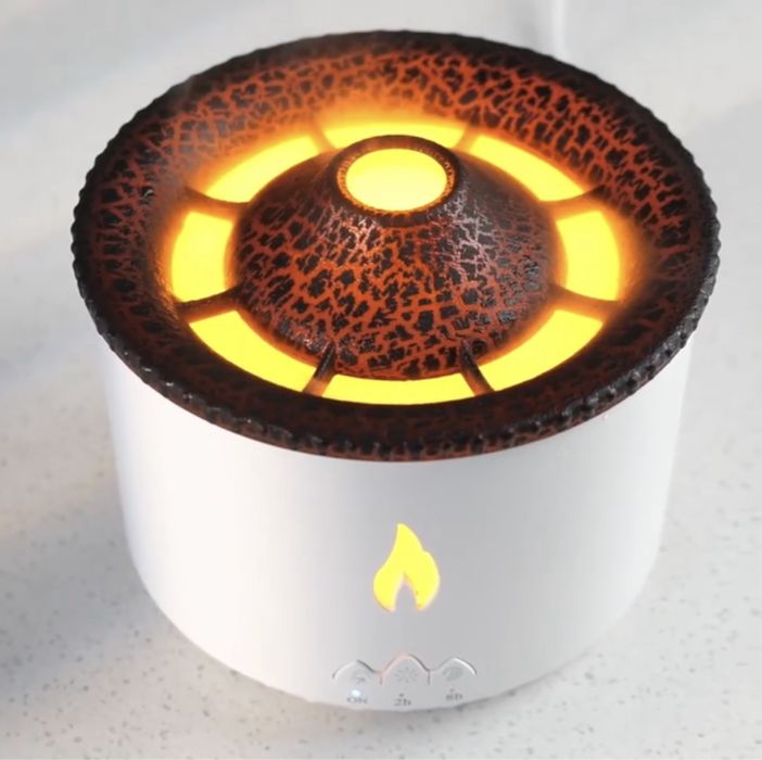 Dyfuzor / Nawilżacz wulkan LED – aromaterapia, ultra cichy, 360 ml