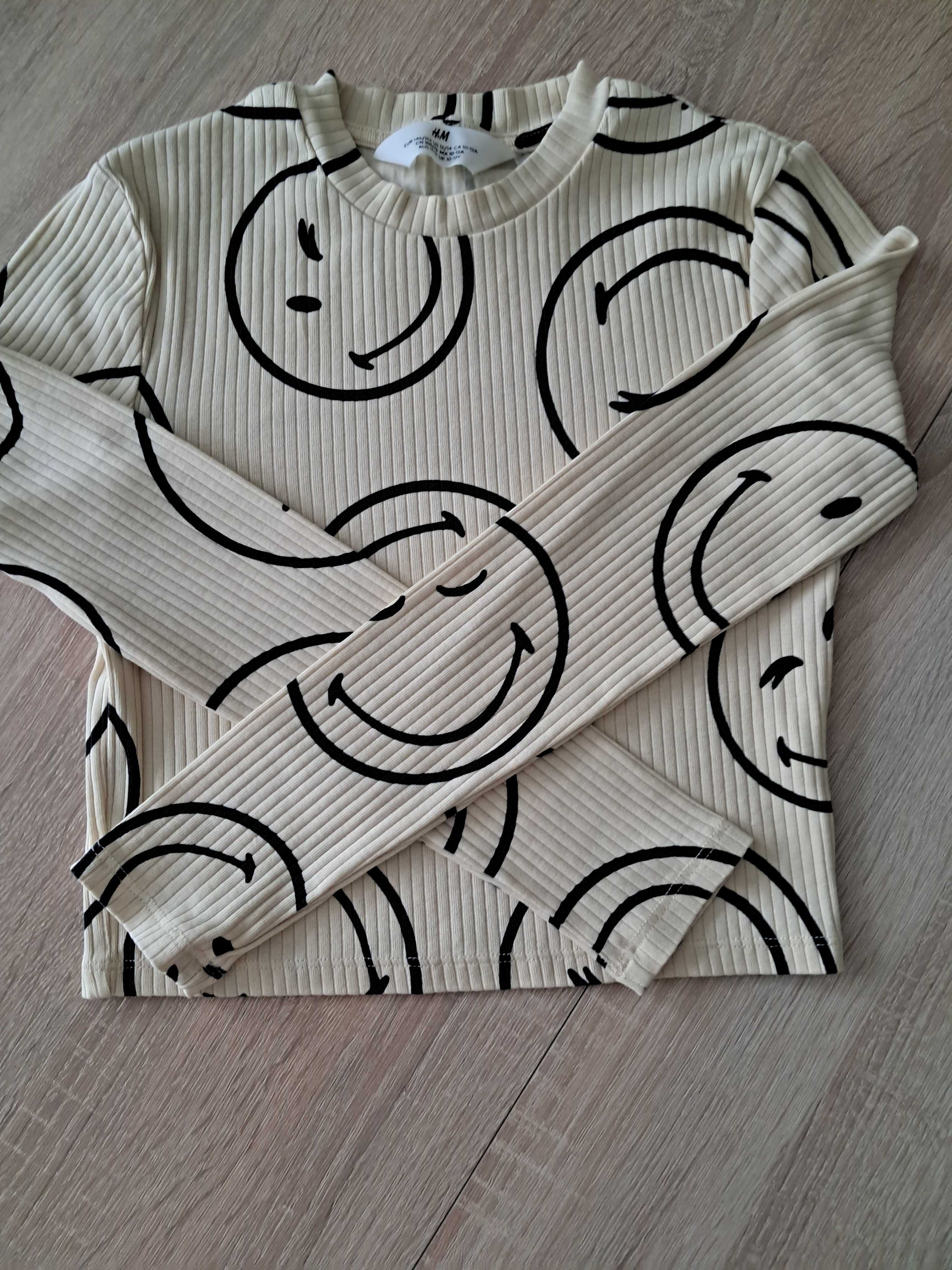 Bluzeczka prążkowana H&M Smiley World 146/152