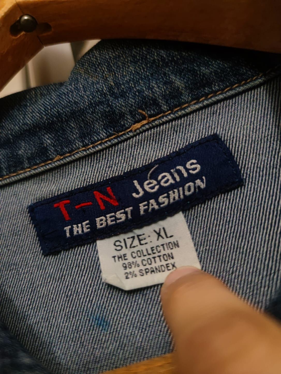 bluza kurtka jeansowa XL vintage ciemna granatowa jeansowa dżinsowa dż