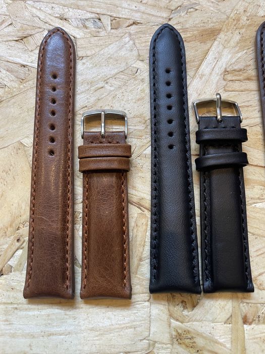 Braceletes tamanho 20mm, em pele genuína, fabricadas em Portugal