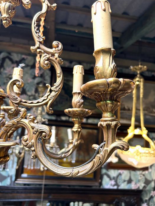 Żyrandol bogato zdobiony mosiądz #8098 Stylowy Węgrów