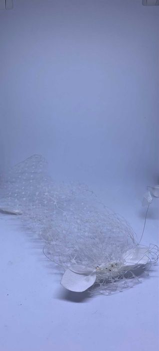 nowa subtelna ozdoba ślubna woalka grzebyk mały kok klasyka tiul boho