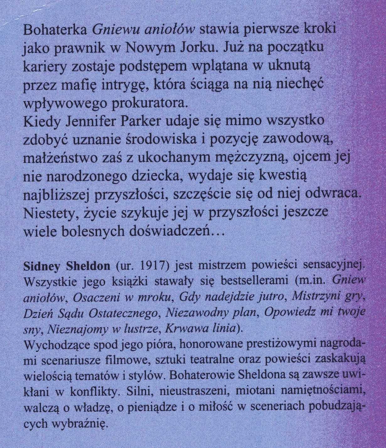 Sidney Sheldon - Gniew aniołów