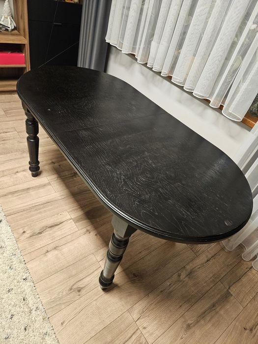 Drewniany Czarny Stół
