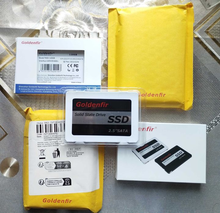 Новые Goldenfir ССД 128gb 256 480 512 SATA 3