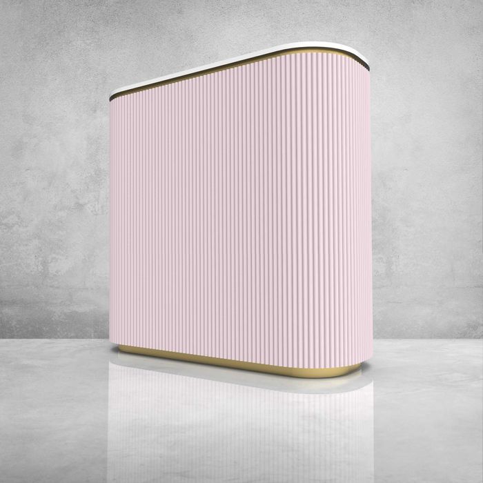 Lada recepcyjna Recepcja Lamele Różowa Złota 120cm