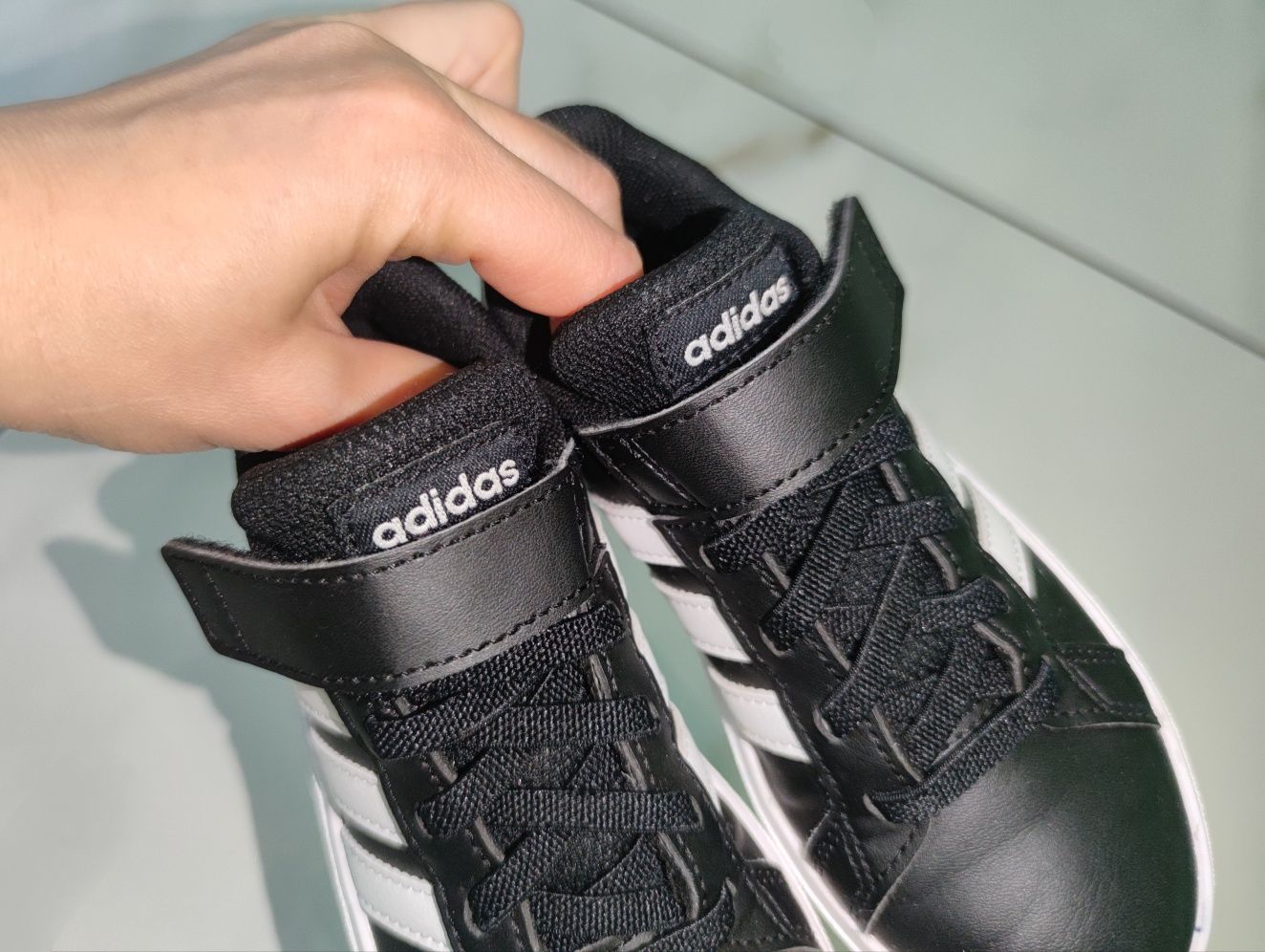 Черные кеды кроссовки Adidas GRAND COURT 28 (17,5см)