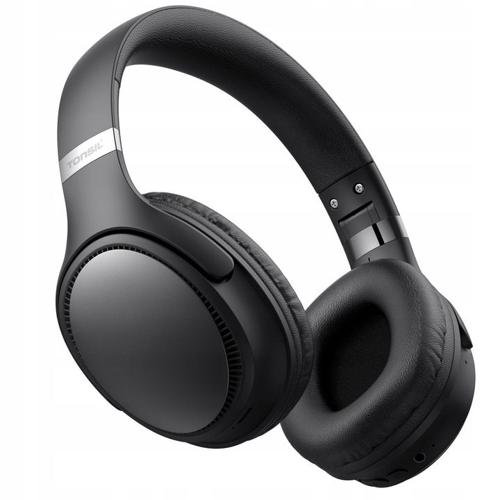 Słuchawki Tonsil R35bt Czarne Bezprzewodowe Nauszne Bluetooth 5.3