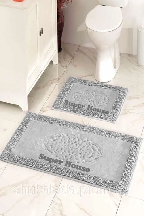 Комплект килимків у ванну кімнату прямокутні 100% бавовна Туреччина