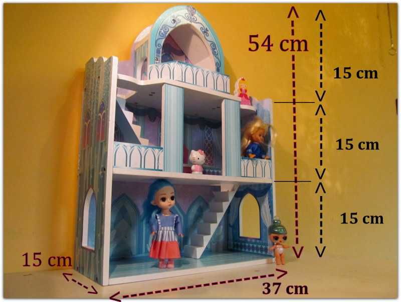 Drewniany domek dla lalek Śnieżny pałac Elefun