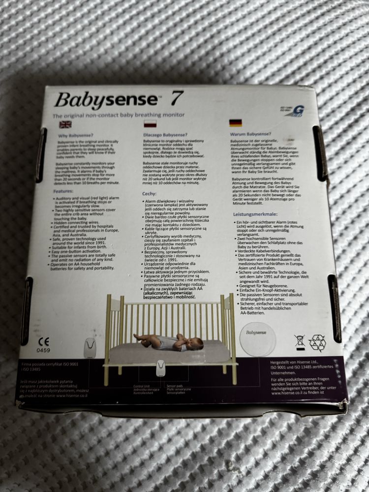 Monitor oddechu dla niemowlat z atestem BABYSENSE 7