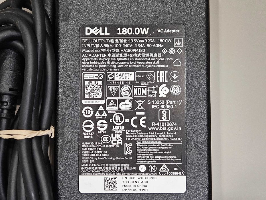 Оригінальний блок живлення Dell 180W 7.4x5.0 19.5V 9.23A