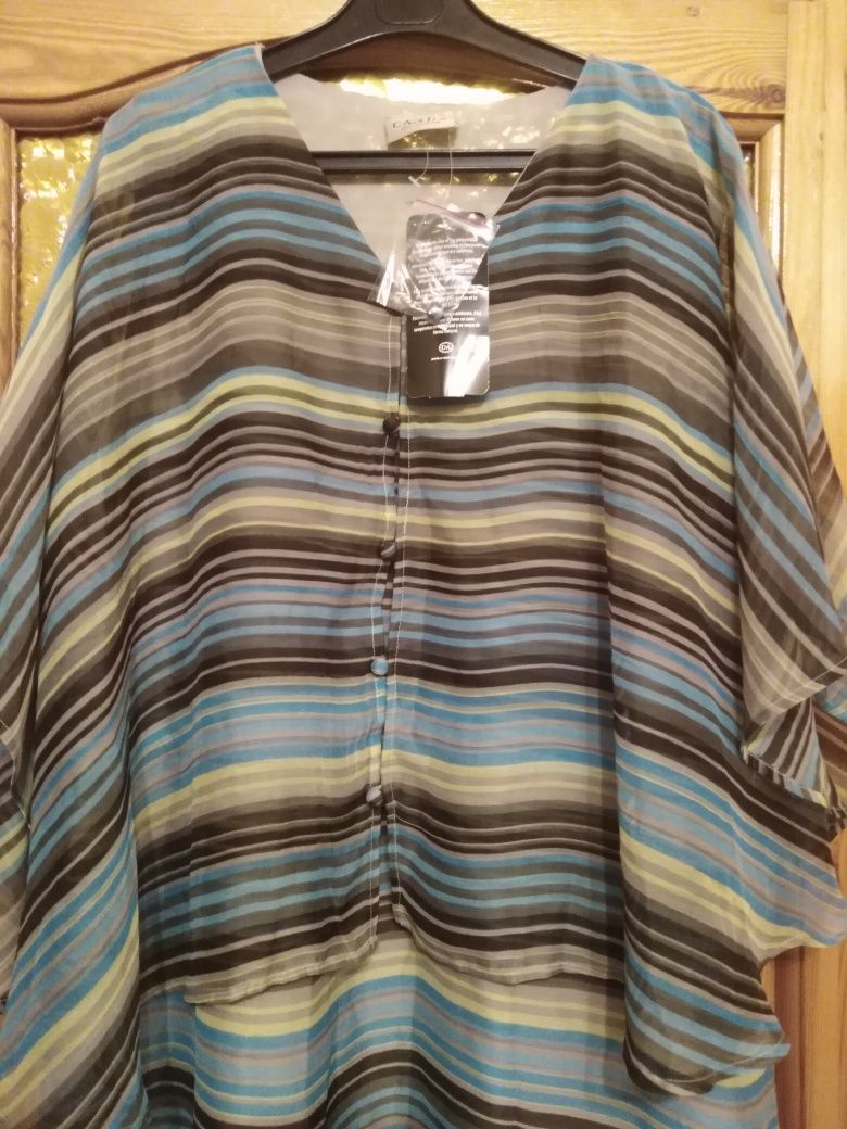 Tunika bluzka paski C&A paski oversize