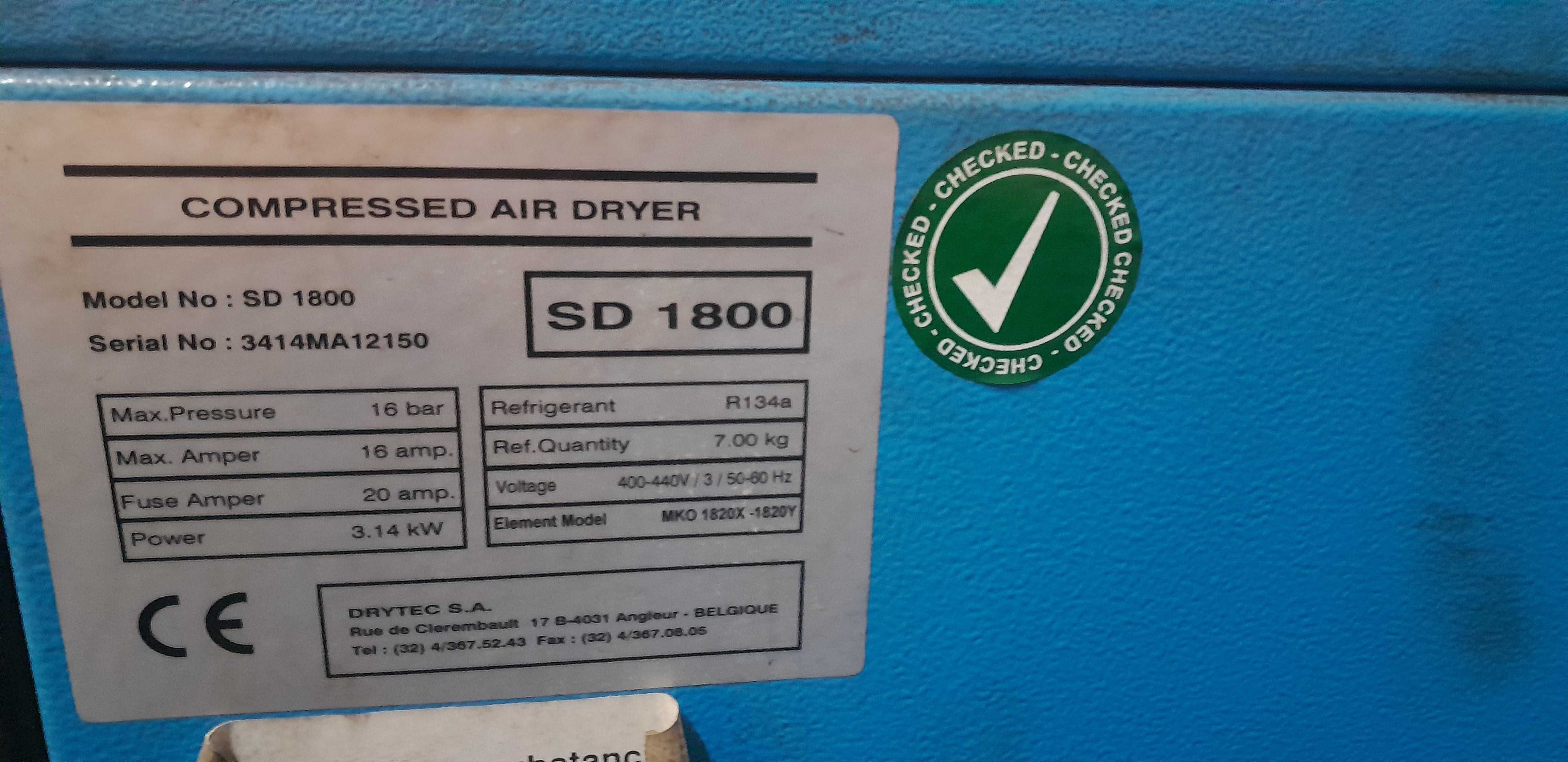Osuszacz Dyrtec SD 1800 ciśnienie max;16 bar. 30m³