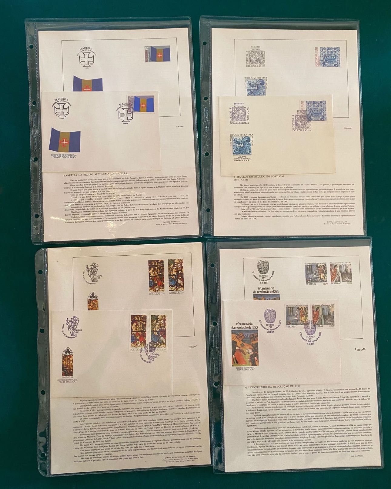 Sobrescritos de 1º dia de circulação dos CTT (FDC’S) - 1983