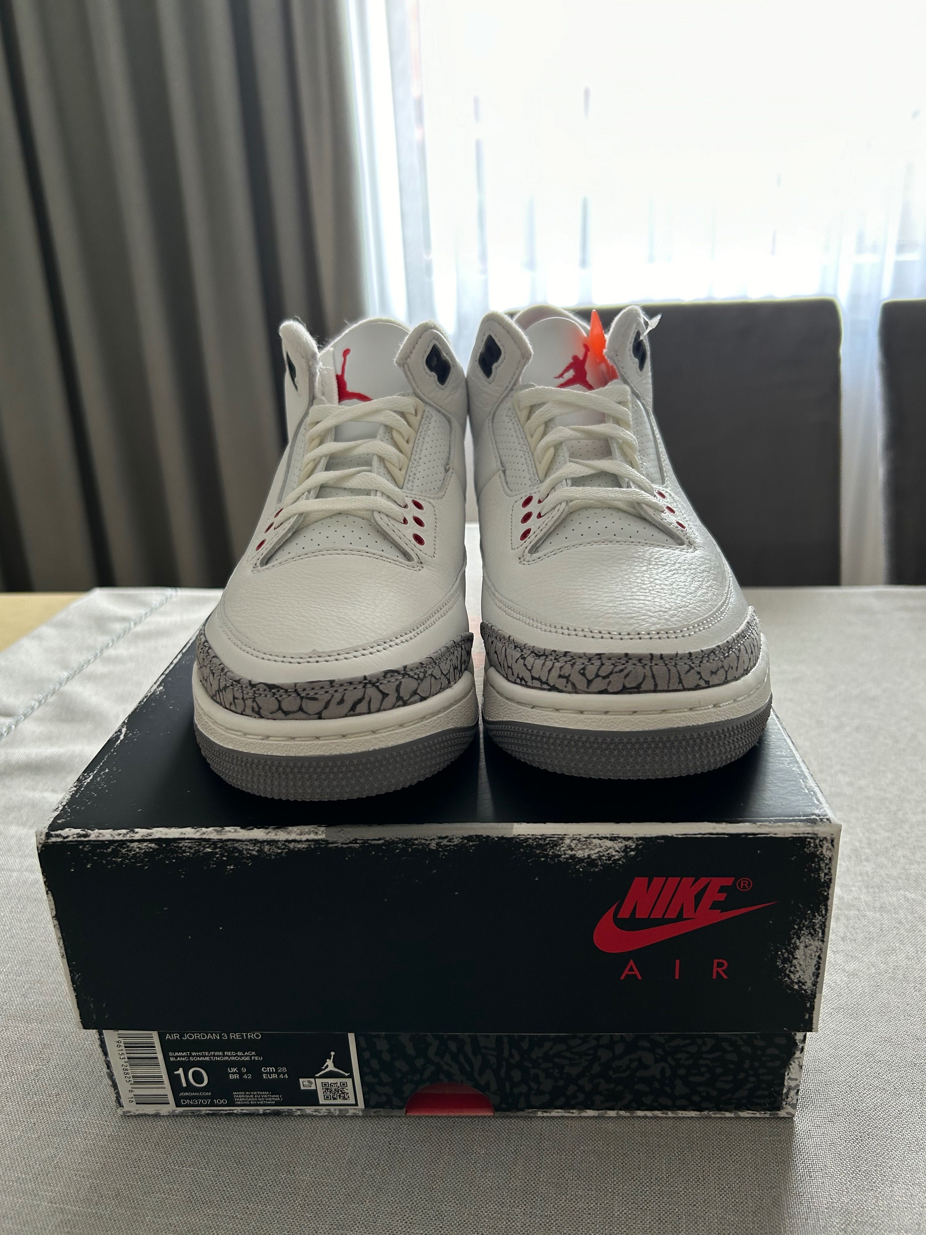 Air Jordan 3 retro white cement us 10