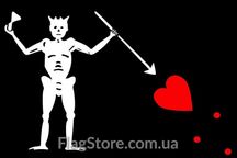 Пиратский флаг Черной Бороды Эдварда Тича Веселый Роджер Jolly Roger