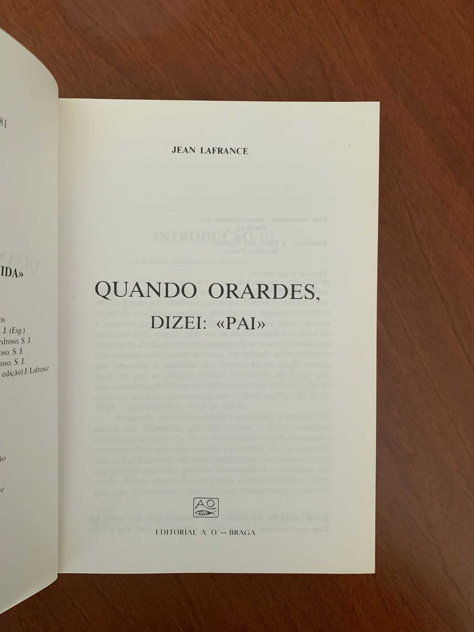 Quando Orardes Dizei: "Pai" - Jean Lafrance