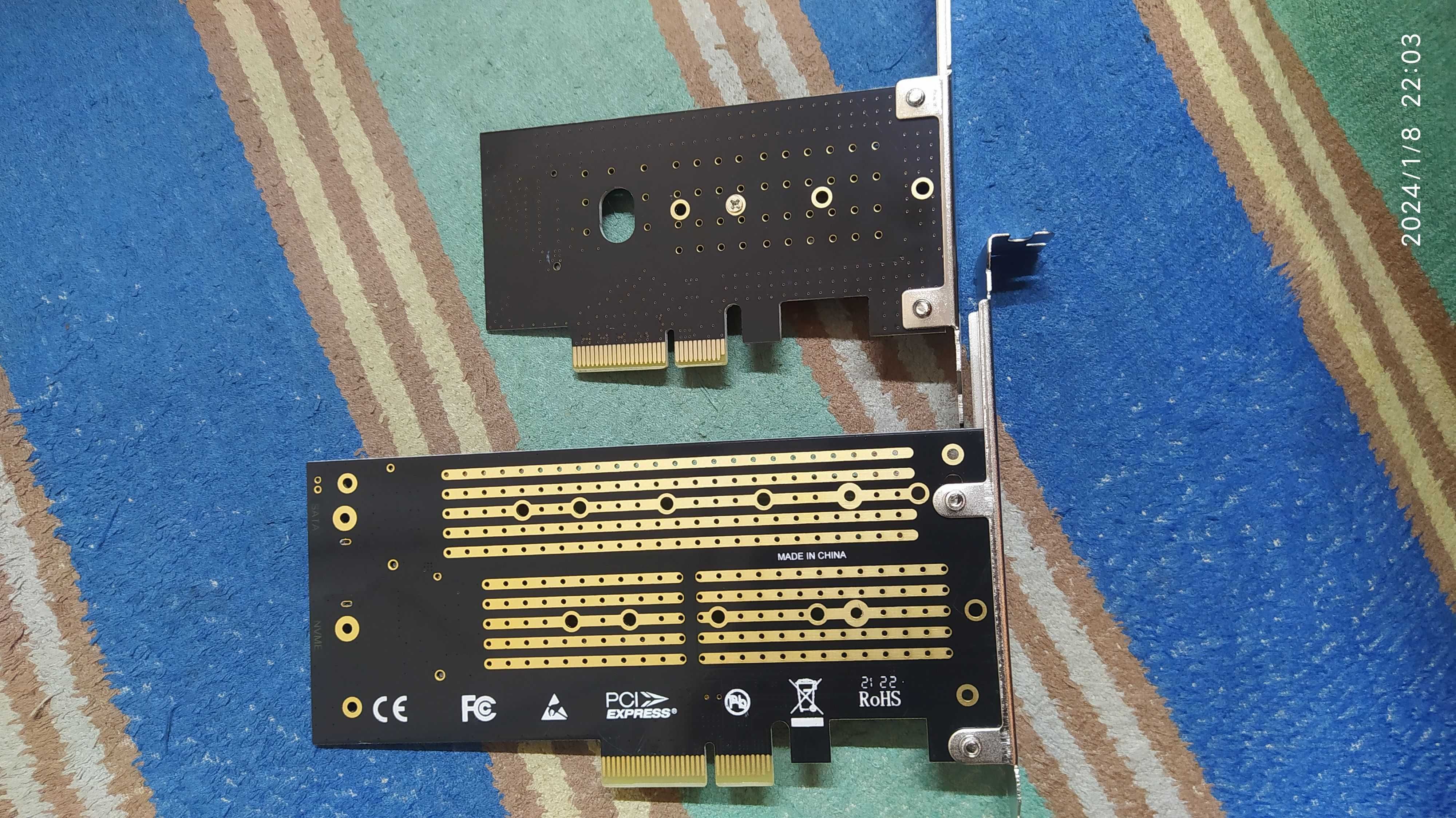 Адаптер для SSD формата nvme в PCIex-4