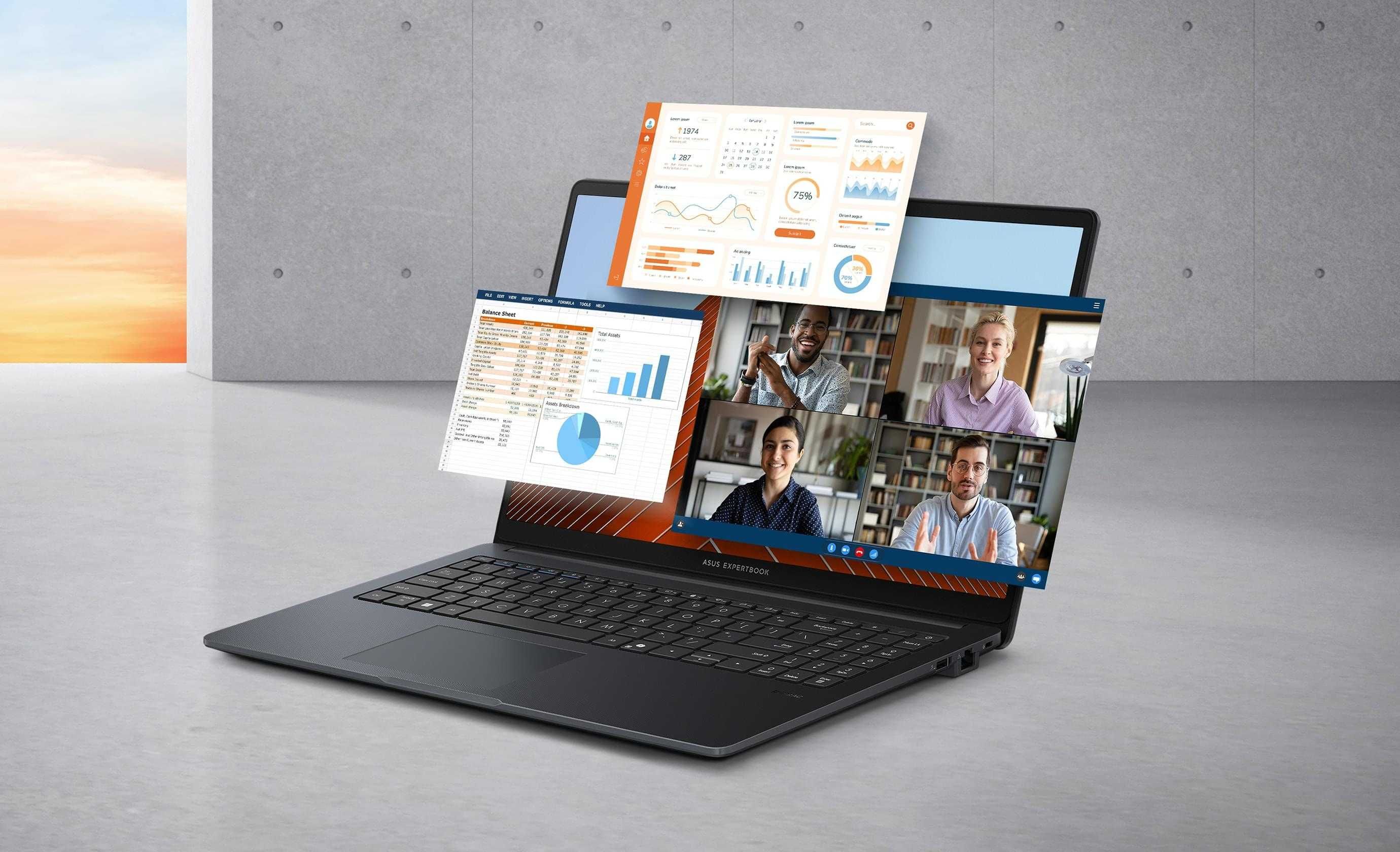 Laptop ASUS ExpertBook 15.6" IPS R5-7535U 16GB ram 512 SSD Win 11 Pro