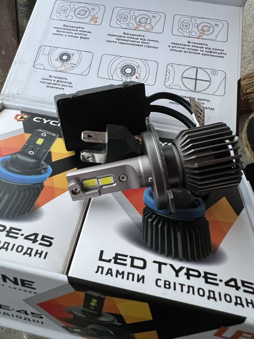 Лампи світлодіодні H4 Cyclone Led Type-45 60W