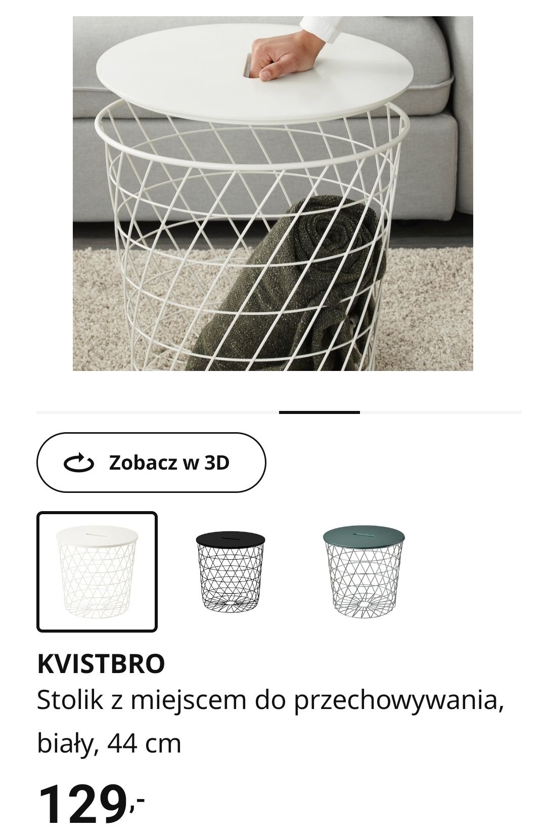 Stolik z koszem Ikea Kvistbro