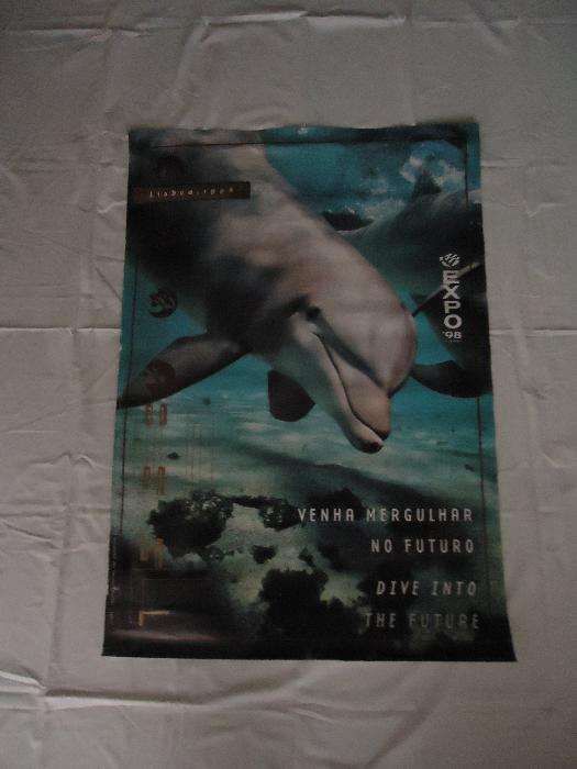Expo'98 - Poster "venha mergulhar no futuro" golfinho.