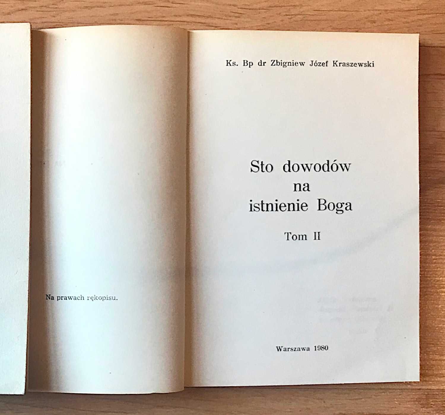 Religia Sto dowodów na istnienie Boga Z. Kraszewski tom I i II kpl 2 +