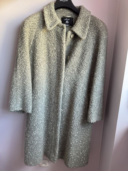 Szary wełniany płaszcz Aryton XL