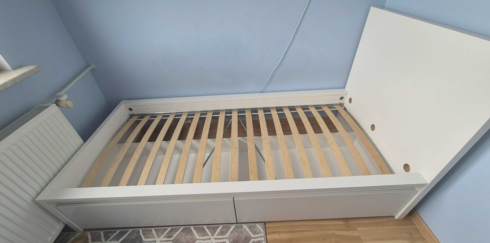Łóżko 90x200 MALM IKEA +pojemniki+materac+gratisy