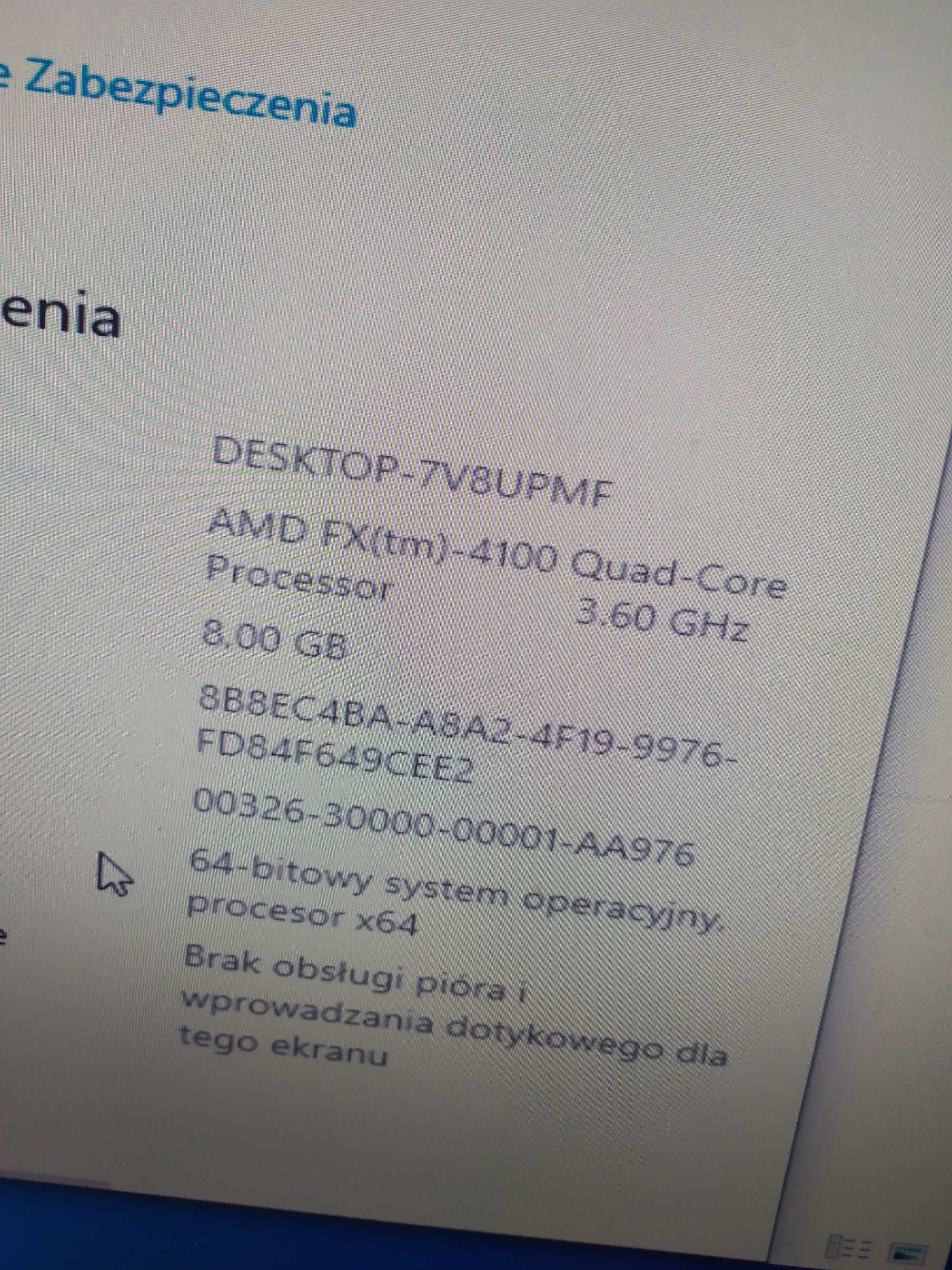 Mocny komputer do grania ssd 500 gb,8gb ram grafika radeon Okazja