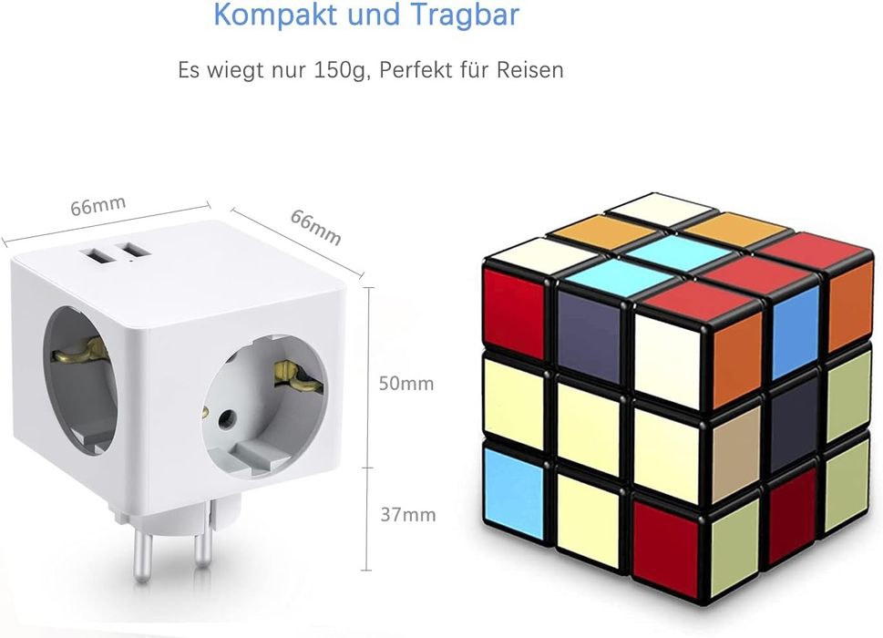 Orsifow Adapter rozgałęźnik USB, 3 gniazda z 2 portami USB