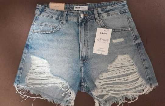 ‼️ Новые джинсовые шорты от Cropp с эффектом потертости