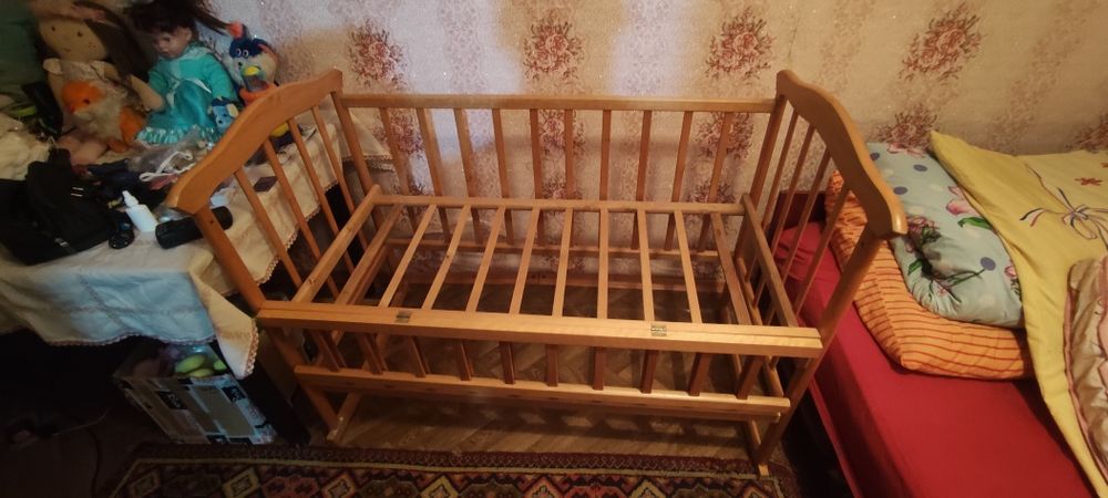 Краватка, дитяче ліжко, матрац із кокосової стружки із бортиками