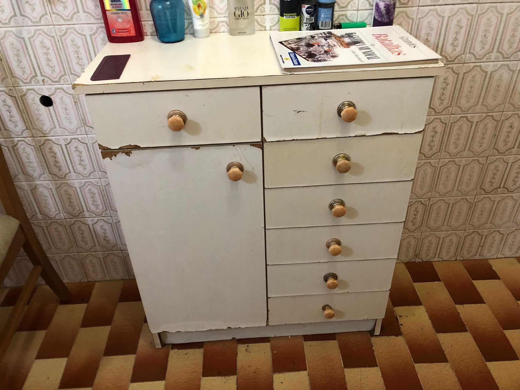 movel wc com gavetas branco