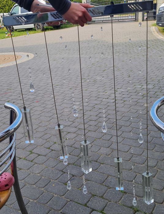 Żyrandol kryształowy sopelki glamour