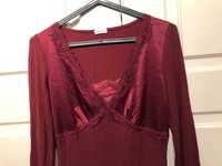 2 blusas  bordeaux em malha marca INTIMISSIMI tamanho S