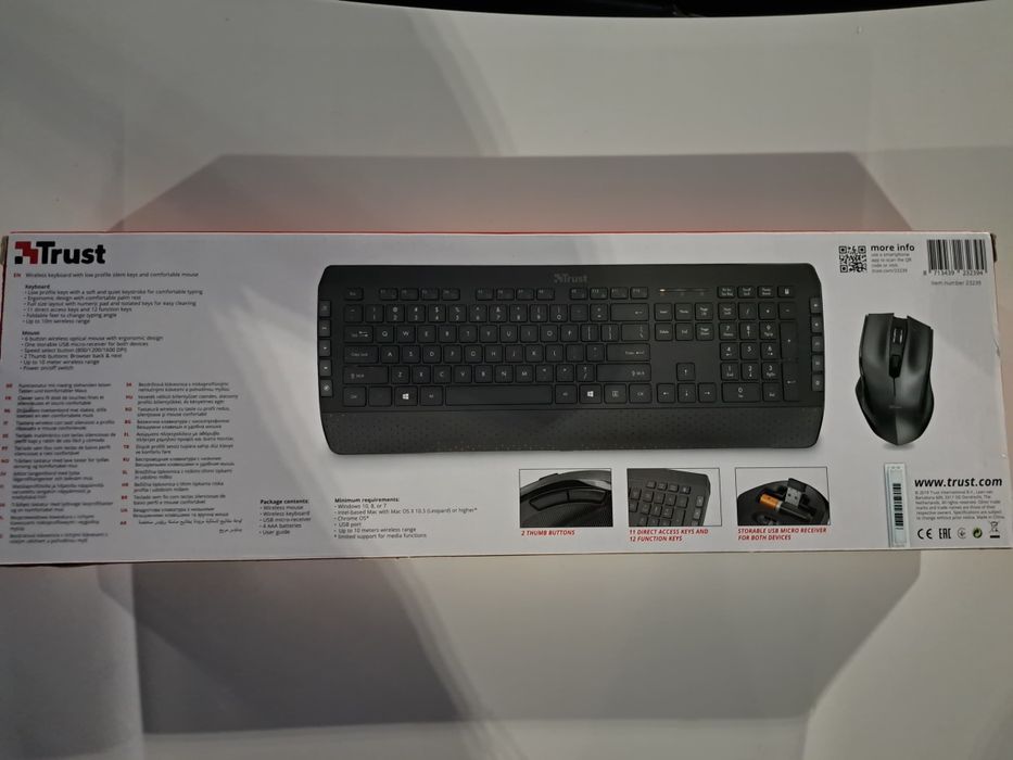 Klawiatura + mysz Trust Tecla-2 Wireless nowe