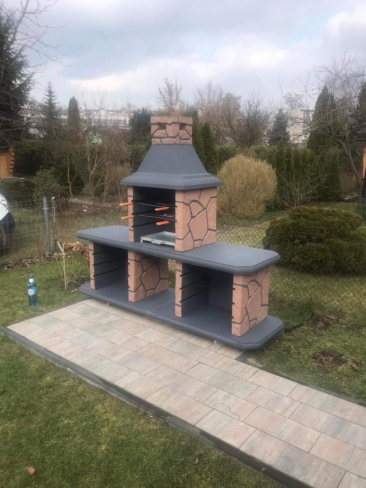 Solidny grill betonowy - nowoczesny design, trwała konstrukcja