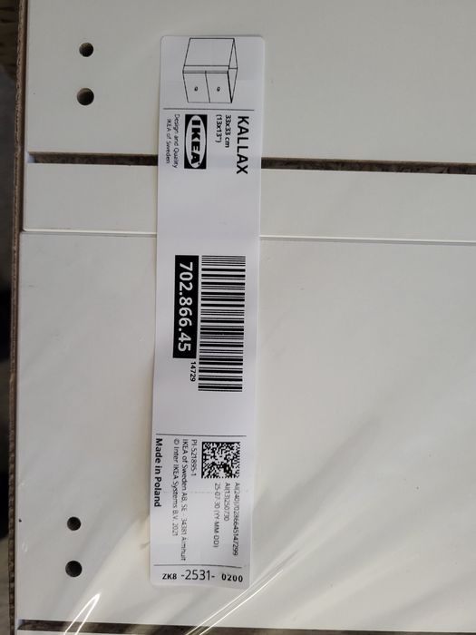 Kallax ikea wkład z szufladami biały
