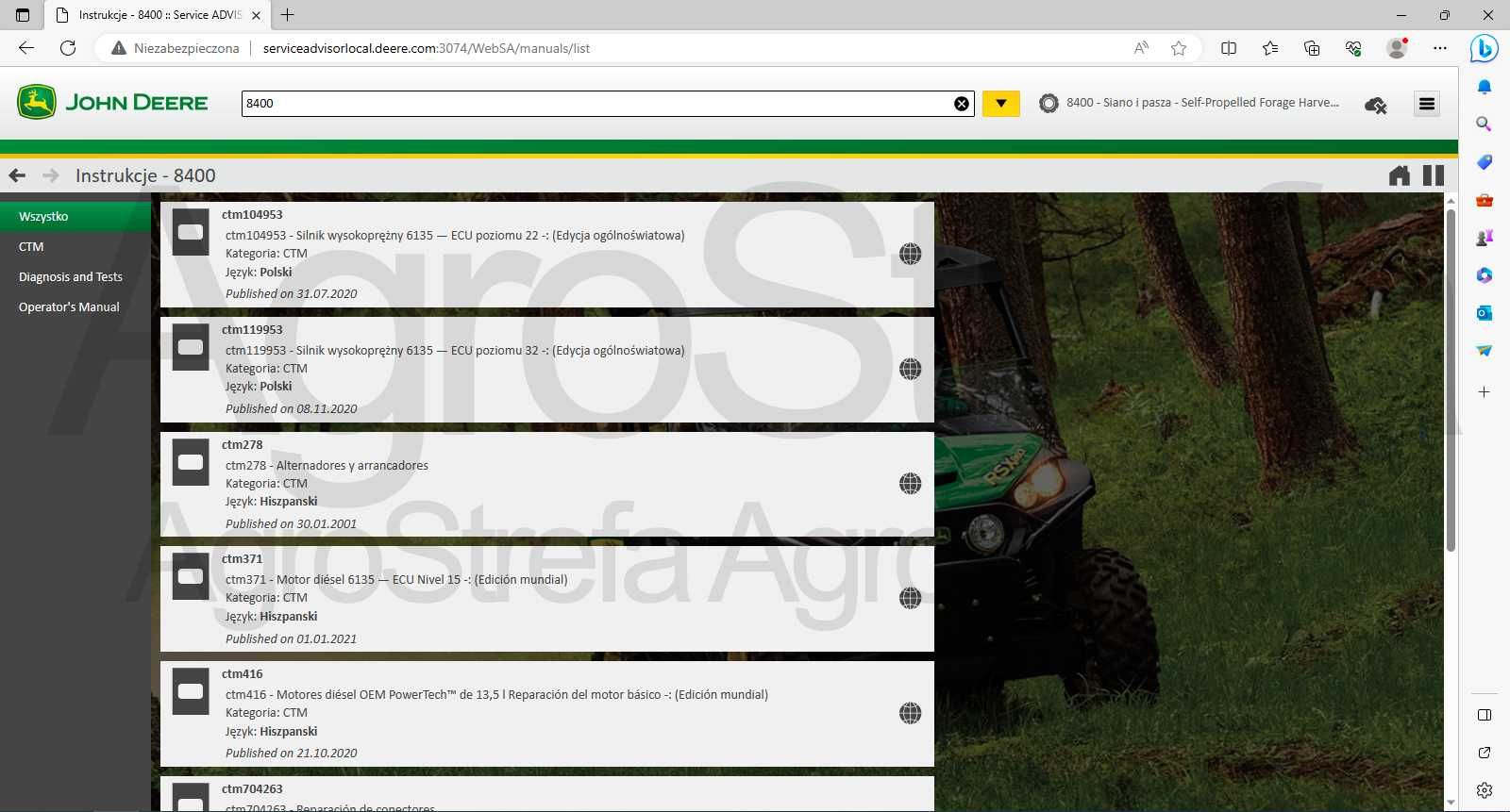 John Deere Dervice Advisor 5.3 Najnowsza Wersja Software EDL V2 V3