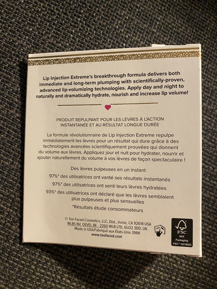Błyszczyk Too Faced Lip Injection Extreme