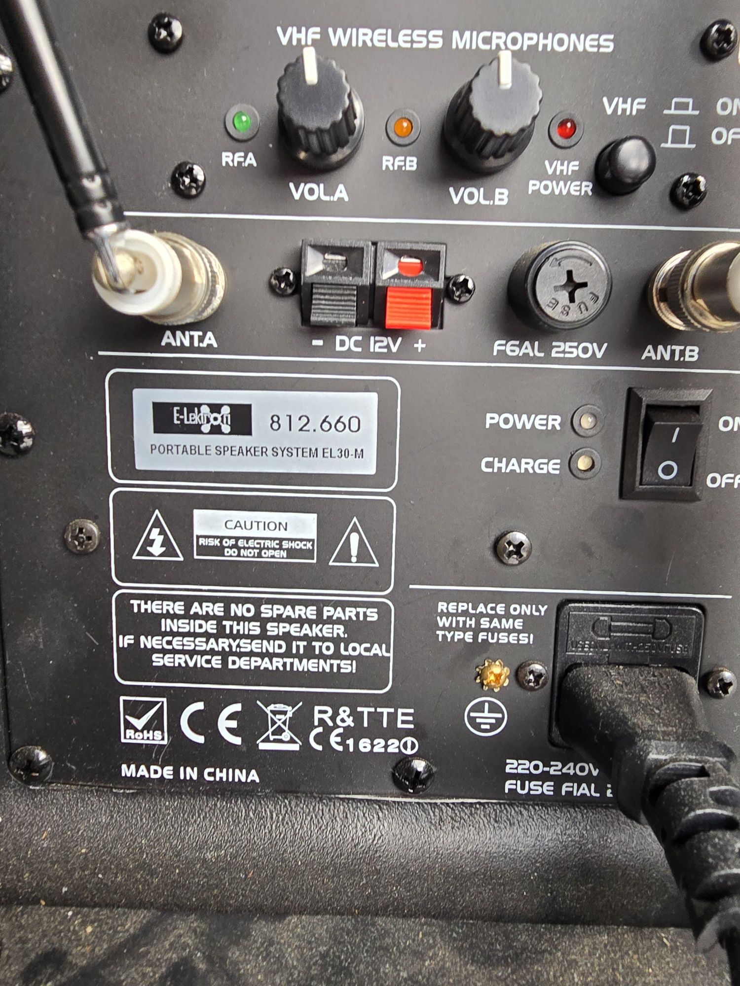 Kolumna aktywna E-Lektron EL-30M USB/SD/BT/FM el 30 m 2x mikrofony