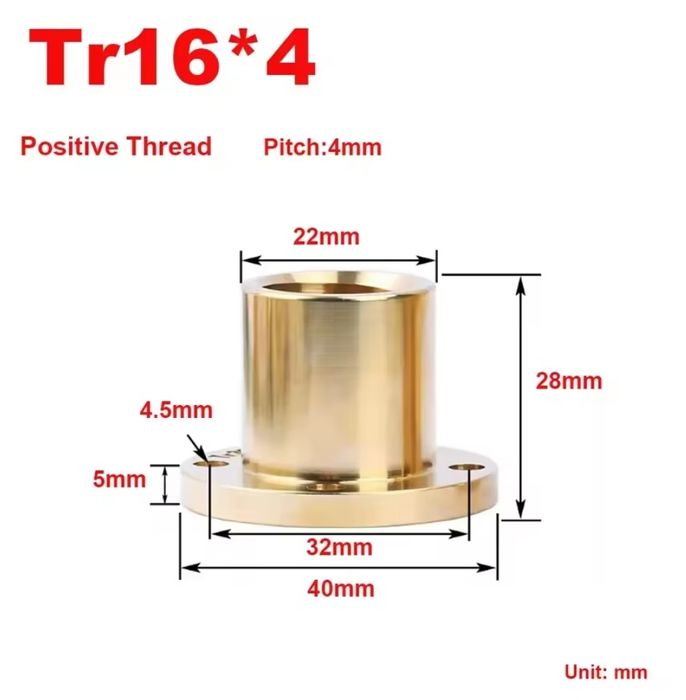 Nakrętka trapezowa Tr 16x4 prawa